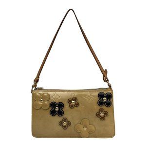 113265B V Louis Vuitton Shoulder Bag Flower Lexington Beige Vernis